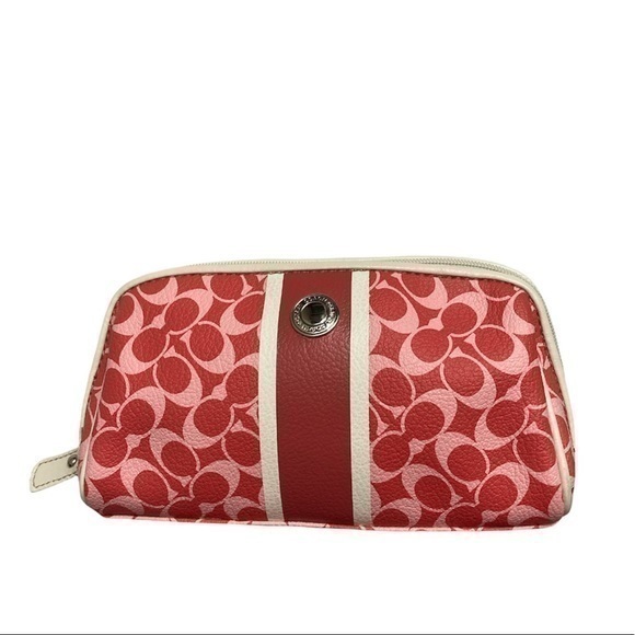 Coach signature pink cosmetic bag - Picture 1 of 9